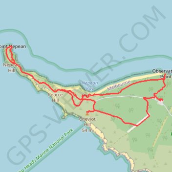 Fort Nepean - Mornington Peninsula GPS track, route, trail
