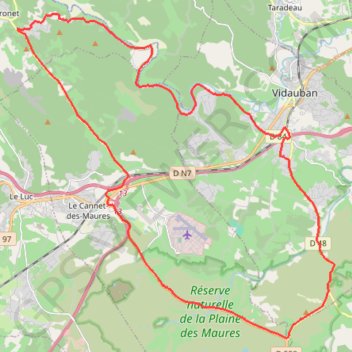 Autour de Vidauban GPS track, route, trail