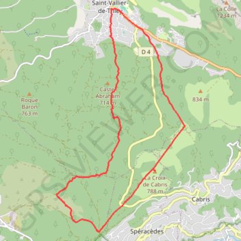 Croix de Cabris, circuit par le Puits d'Amon GPS track, route, trail
