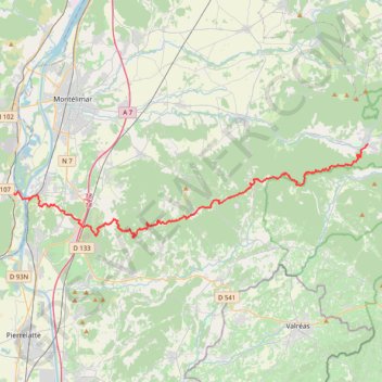 GR429 Randonnée de Dieulefit (Drôme) à Viviers (Ardèche) GPS track, route, trail