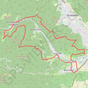 Guebwiller - Circuit du Diefenbach GPS track, route, trail