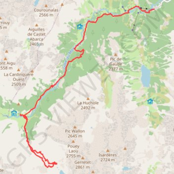 Vallon d'Aratille et descente sur Marcadau GPS track, route, trail