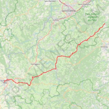 GR 65 : De Maclas (Loire) à Le Puy-en-Velay (Haute-Loire) GPS track, route, trail