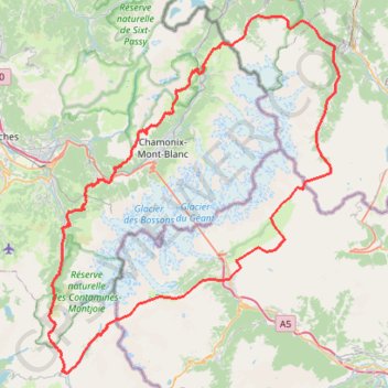 Tour du Mt Blanc itinérance de 12 jours GPS track, route, trail