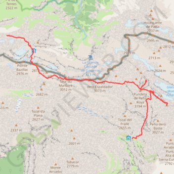 Mont Perdu et Crête de Gavarnie GPS track, route, trail
