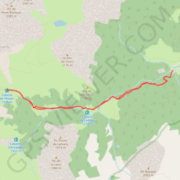 Cabane de Pedain GPS track, route, trail