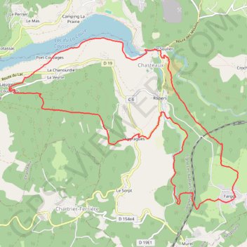 Chasteaux Forêt de Couzage par Neyragues GPS track, route, trail