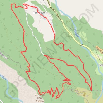 Forêt de Tournoux - Fortin de Serre de l'Aut GPS track, route, trail