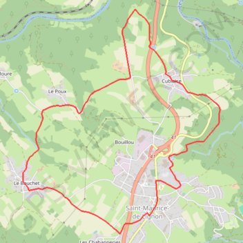 Le Velay des 3 Rivières - Le Bouchet Saint-Maurice-de-Lignon GPS track, route, trail