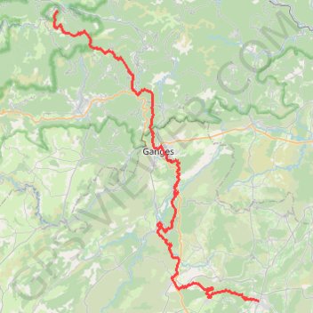 GR60 De l'Espérou (Gard) à Saint Mathieu-de-Tréviers (Hérault) GPS track, route, trail