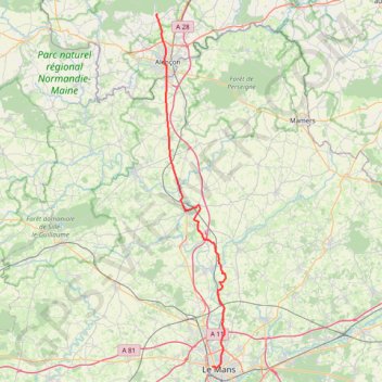 Camping d'Ecouves Le Mans GPS track, route, trail