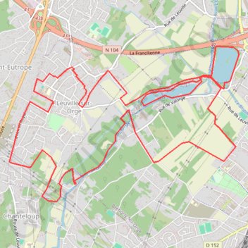 Balade autour de Leuville-sur-Orge GPS track, route, trail