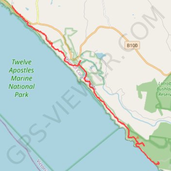 Wreck Beach - Twelve Apostles GPS track, route, trail