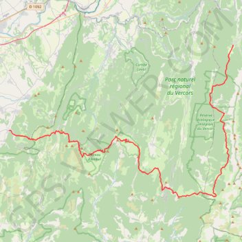 Grande Traversée du Vercors GPS track, route, trail