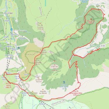 Murol-Vallée de Chaudefour-Puy de Sancy GPS track, route, trail