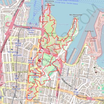 Royal Botanic Park - Sydney GPS track, route, trail