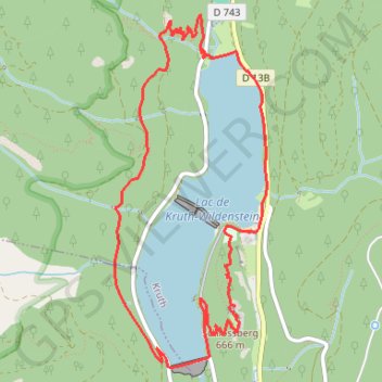 Randonnée au Lac de Kruth-Wildenstein GPS track, route, trail