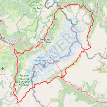 UTMB 2020 GPS track, route, trail