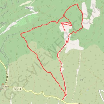 Saint-Saturnin-lès-Apt - La Mère Dieu - Les ravins de Philipon et des Gendarmes - Planeyssard GPS track, route, trail