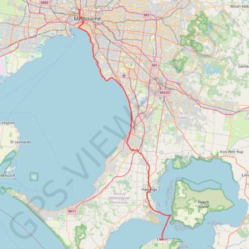 Melbourne - Philip Island GPS track, route, trail