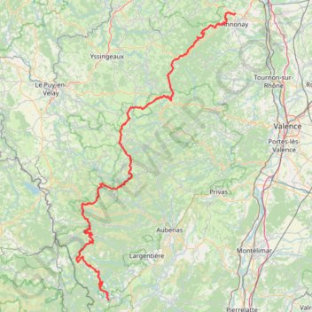Grande Traversée des Monts d'Ardèche GPS track, route, trail