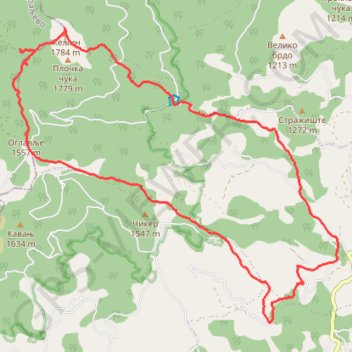Željin-Rogačka čuka GPS track, route, trail