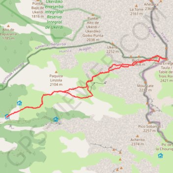Pic et Table des Trois Rois depuis Linza (semi-hivernal) GPS track, route, trail