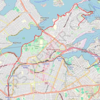 Taverners Hill - Balmain GPS track, route, trail