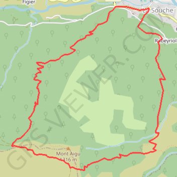Le tour du Mont Aigu GPS track, route, trail