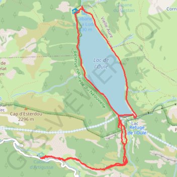 Tour du lac de l'Oule (vallée d'Aure) GPS track, route, trail