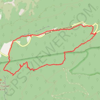 Les rochers des Rams (Mont Ventoux) GPS track, route, trail