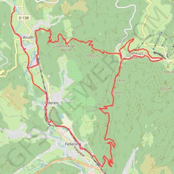 Kruth - Markstein GPS track, route, trail