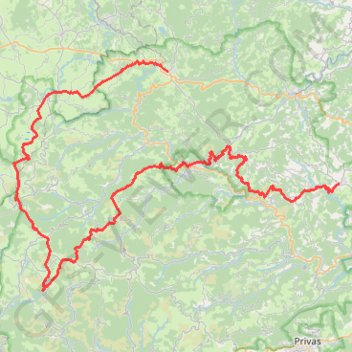 GR420 De Vernoux-les-Bains à Saint Agrève (Ardèche) GPS track, route, trail