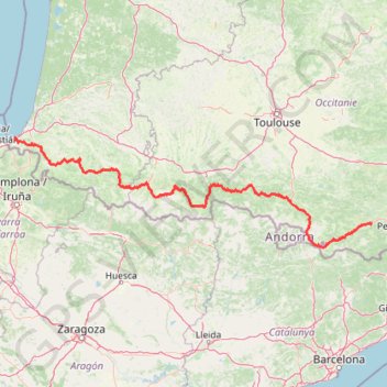 Trans Pyrénées moto GPS track, route, trail