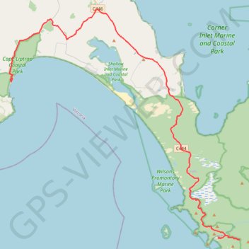 Cape Liptrap Coastal Park - Wilsons Promontory National Park GPS track, route, trail