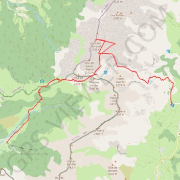 Lachaup La Jarjatte variante alpine au Grand Ferrand GPS track, route, trail