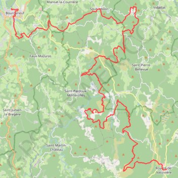 Grande Traversée du Limousin GPS track, route, trail