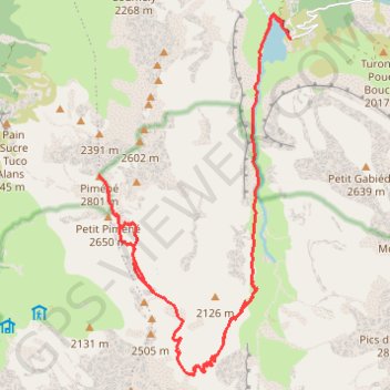 Le Pimené par la vallée d'Estaubé - Gèbre GPS track, route, trail