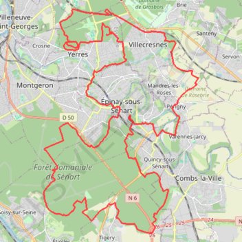 Rando de Villecresnes GPS track, route, trail