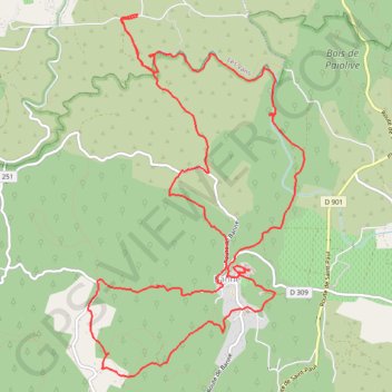 Autour de Banne GPS track, route, trail