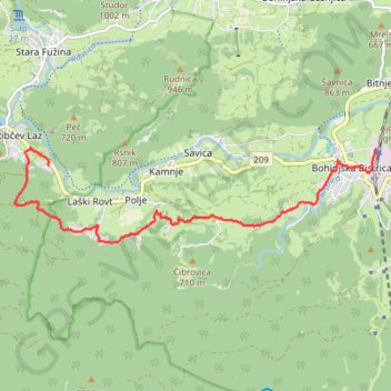 Biot_slovenia-bohinjska-bistrica-bohinjsko-jezero-lake-hotel-krys GPS track, route, trail