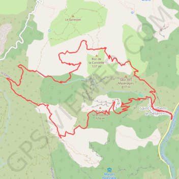 Saint Guilhem et le Cap de la Pousterle GPS track, route, trail