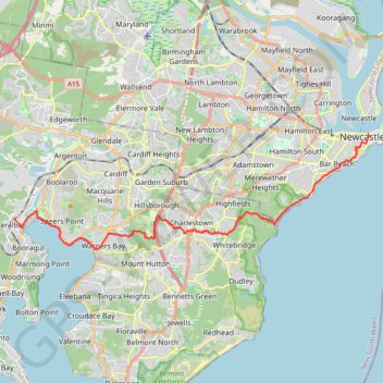 Teralba - Newcastle GPS track, route, trail