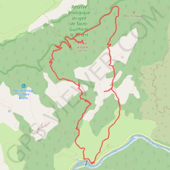 Roc des vignes par le mas de l'Estagnol GPS track, route, trail