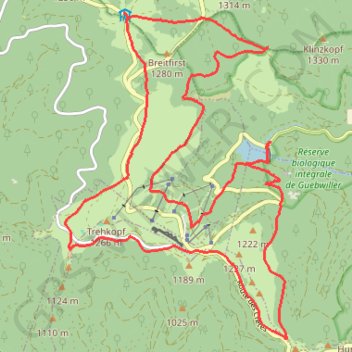 Lac de la Lauch, Markstein GPS track, route, trail