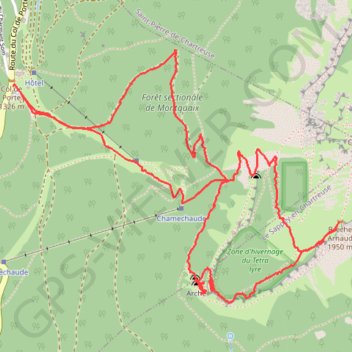 Chamechaude - Pas du Lapin GPS track, route, trail