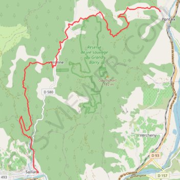 Grande Traversée des PréAlpes : Saillans - Pontaix GPS track, route, trail