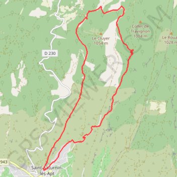Les Aiguiers de Saint-Saturnin lès Apt GPS track, route, trail