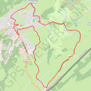 Tour du village des Rousses VTC VAE GPS track, route, trail