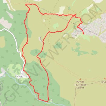 Courmes -Plateau de saint Barnabé - Village nègre GPS track, route, trail